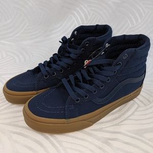 VANS Sk8-Hi Navy Canvas Gum Shoe Mens